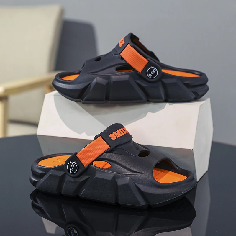 Un paio di pantofole estive aperte per bambini, scarpe da spiaggia morbide, comode e leggere per esterni, taglia 30/31-34/35,RA-2318-5