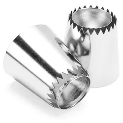 Sultan tube Russian Pastry Tip 2Pcs Icing Piping Stainlessl Steel Nozzles Large Icing Piping Nozzles Cupcake BakinTool