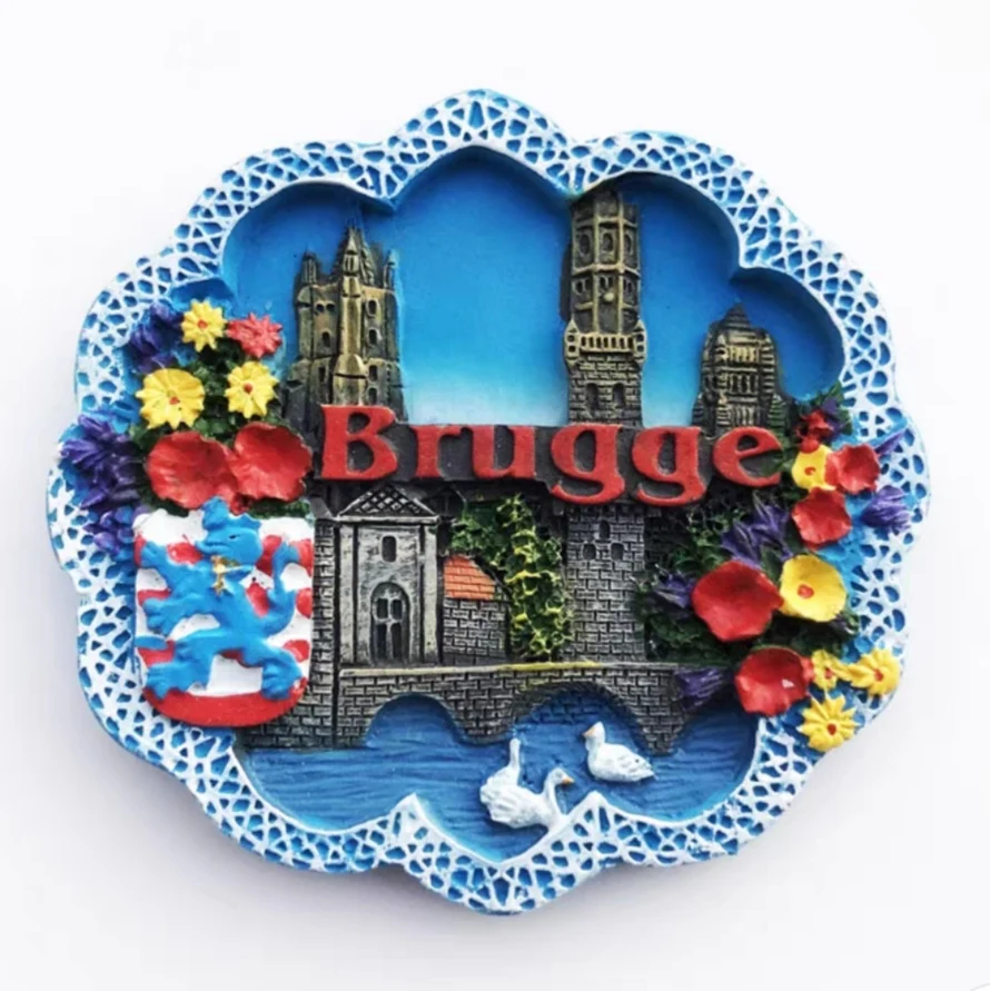 Europe Belgium 3D Fridge Magnets Tourism Souvenir Refrigerator Magnets Sticker Collection Handicraft Decoration Articles