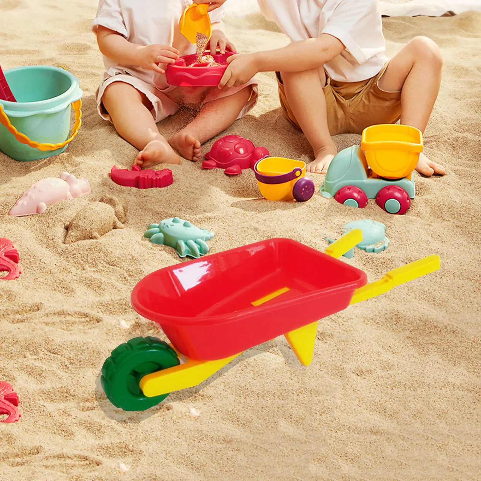 Crianças Fácil de Transportar Sandpit Brinquedos, Brinquedo de Praia, Areia, Carrinho de Mão, Cavando, Carrinho, Jardim, Empurrando, Quintal,