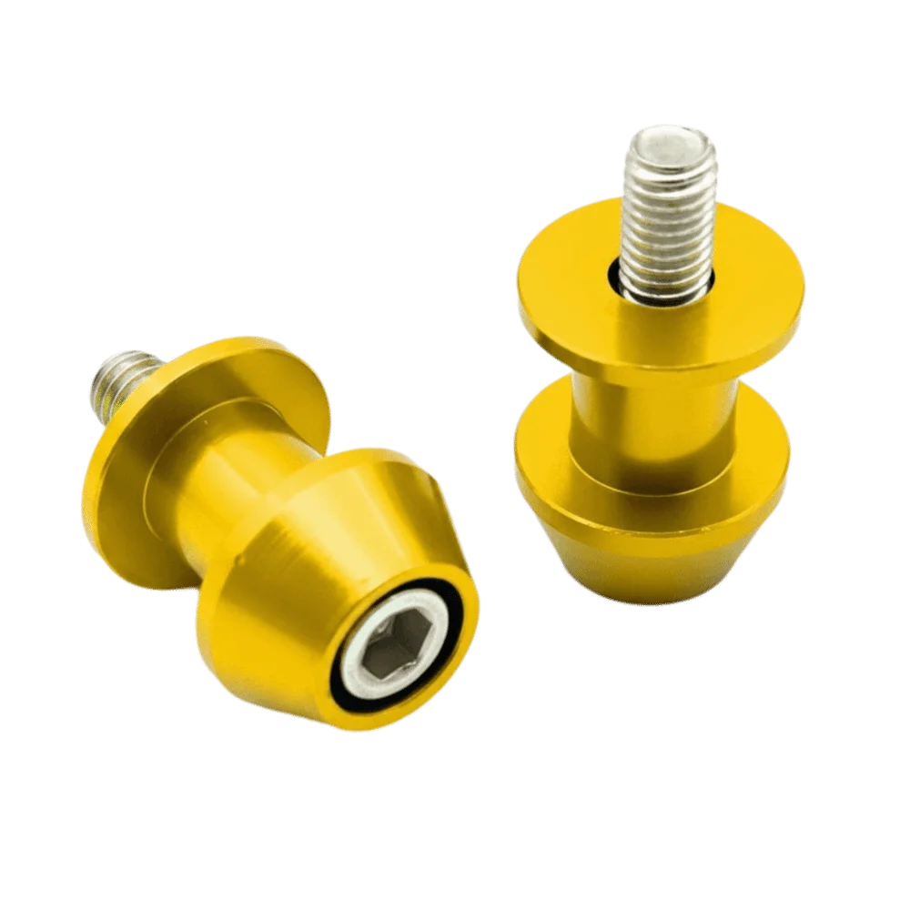 10mm Diameter Motorcycle Swingarm Spools Aluminum Alloy Screw Holder Type Motorcycle Stand Spools CNC Machined Slider Design