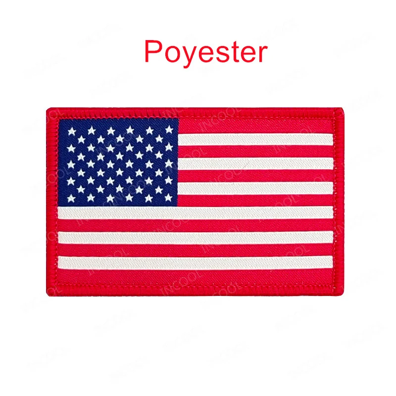 US American Flag Poyester Patches America California Texas Arizona Flag Appliqued Armband For Clothing Backpack Cap