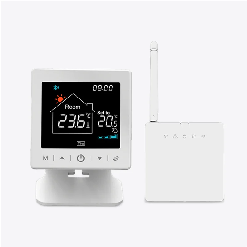 Termostato inalámbrico Tuya Wifi para caldera de Gas, calefacción de agua, controlador de temperatura RF, funciona con Google Home