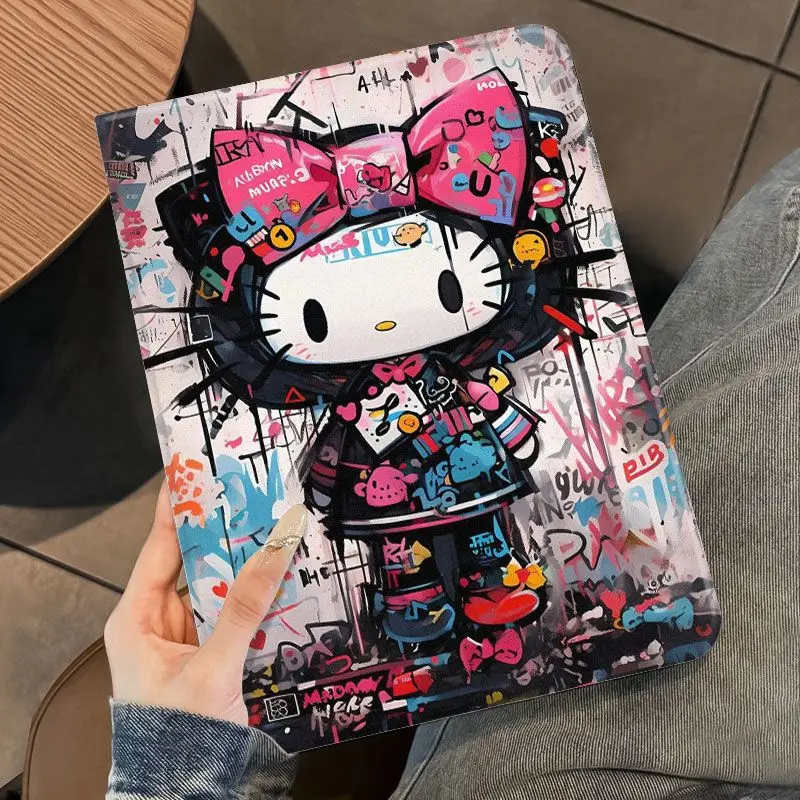 

Fashion Hello Kitty Tablet Case For iPad Mini 3 4 5 6 7 8.3 Inch Air 2024 6 13 Inch 2025 11th 10th 9th Pro 2022 Shockproof Cover