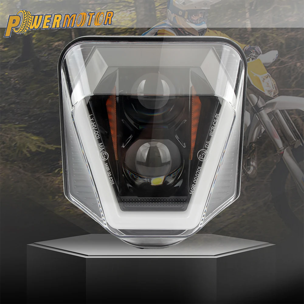 

E-Mark для Husqvarna TE FE TC FC FE501S 450 350 250I 701 E24 мотоциклетная светодиодная фара дальнего ближнего света Supermotor Dirt Bike