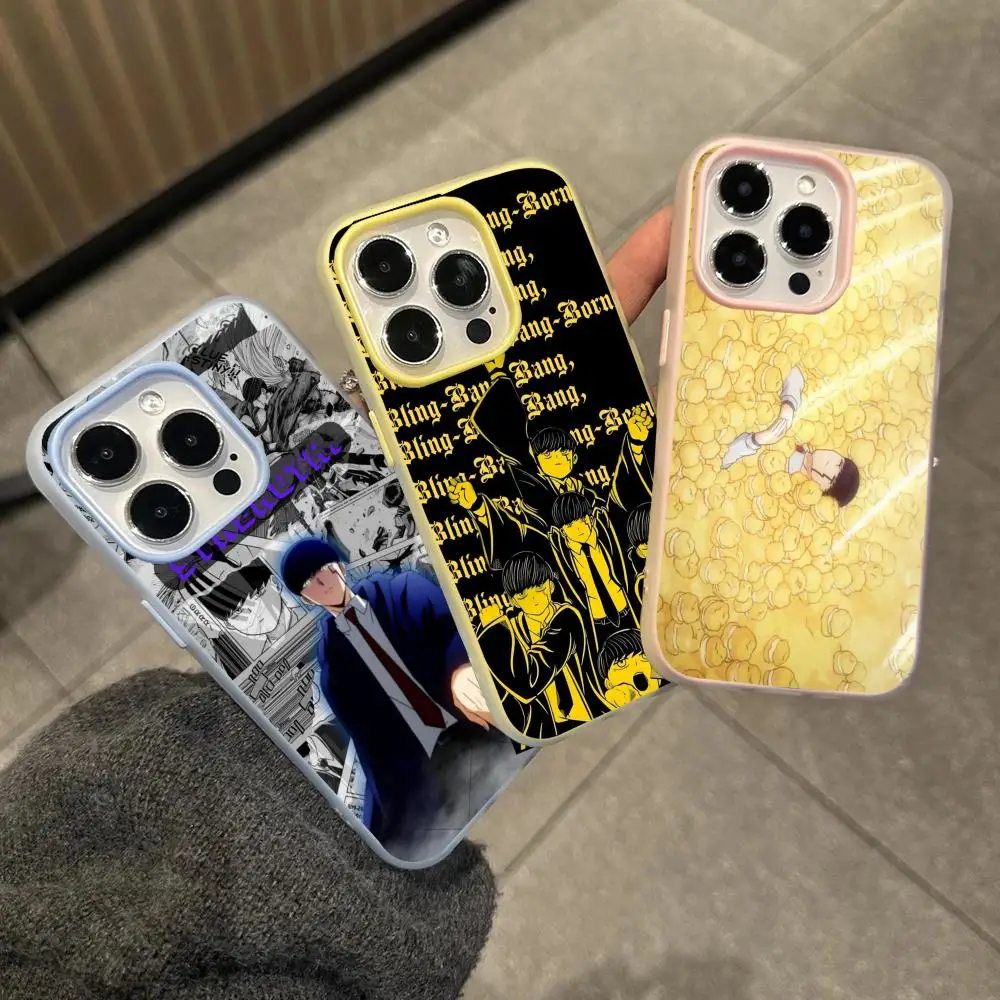 Funda de Teléfono M-MASHLE Anime para iPhone 17 16 15 14 13 Pro Max Plus Mini, Material de Gelatina, Cristal