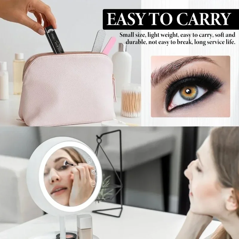 فرشاة رموش بمروحة مزدوجة الطبقات بتصميم بزاوية لفصل الجذر والعناية بالرموش السفلية أداة تمشيط العين ذات شعيرات ناعمة