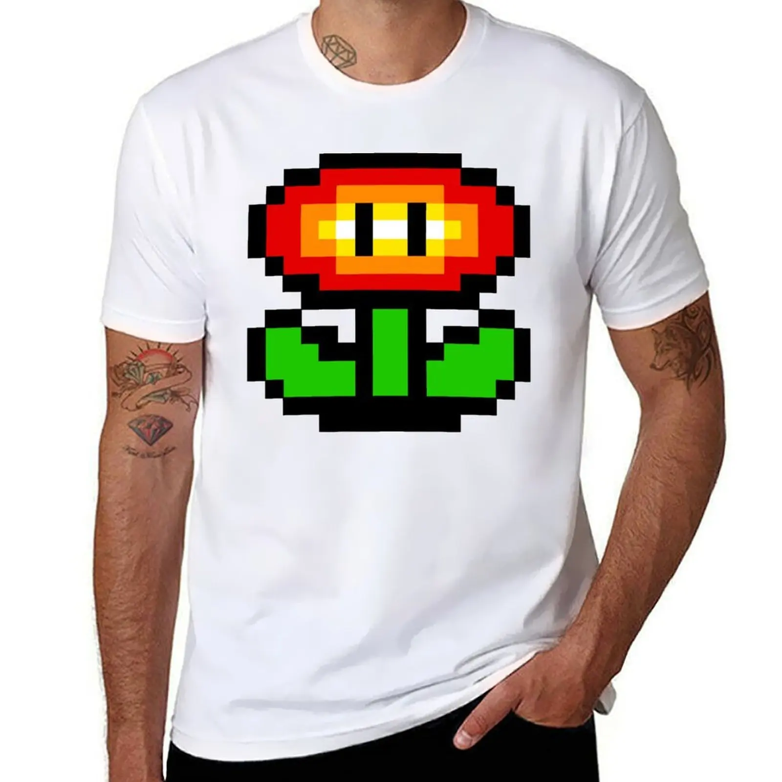 

Fire Flower T-Shirt cotton t shirts high quality t shirts cotton 100% cotton tshirt 100% T-Shirt