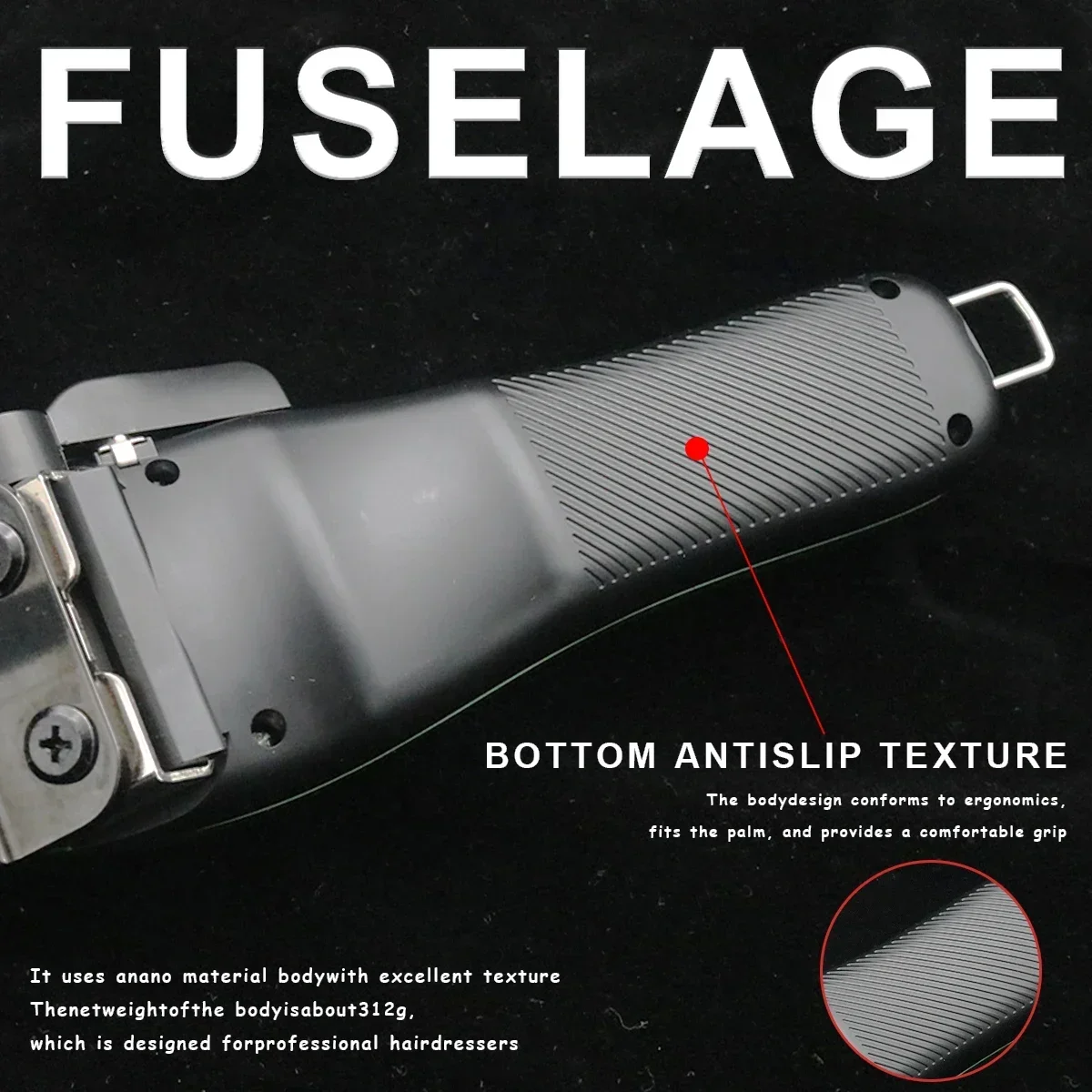 Professional Electric Hair Clipper 8800RPM High Speed Motor Additional Replacement White Cover Hair Trimmer 4500mAh DLC Blade