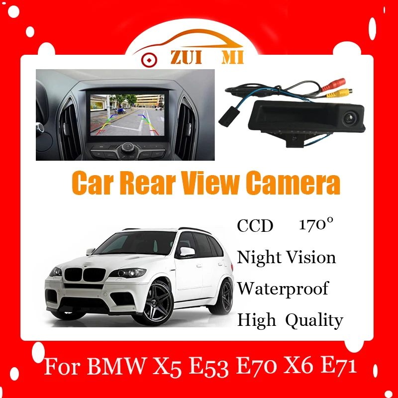 

Car Reverse Rear View Camera For BMW X5 E53 E70 X6 E71 170° Waterproof CCD Full HD Night Vision Backup Parking Camera