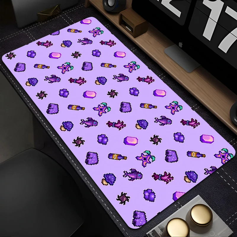 لوحة ماوس ألعاب Pixel Art Stardew Valley للكمبيوتر المحمول Green Plants Desk Mat PC Kawaii Anime Sky Mousepad Gamer Cabinet Keyboard Rug