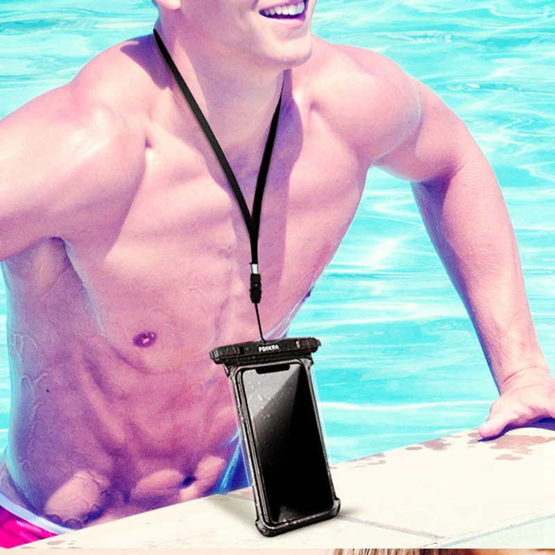 2X FONKEN Full View Waterproof Case For Phone Underwater Snow Rainforest Bag Swimming Pouch Big Mobile Phone Covers