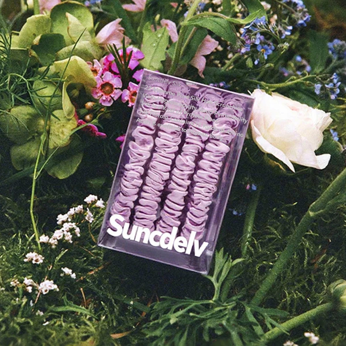 

4PCS 100% Silk Violet Scrunchies Hair Ties High Quality Hair Scrunchies (22Momme) Women Girls Hairbands Hair Accessories