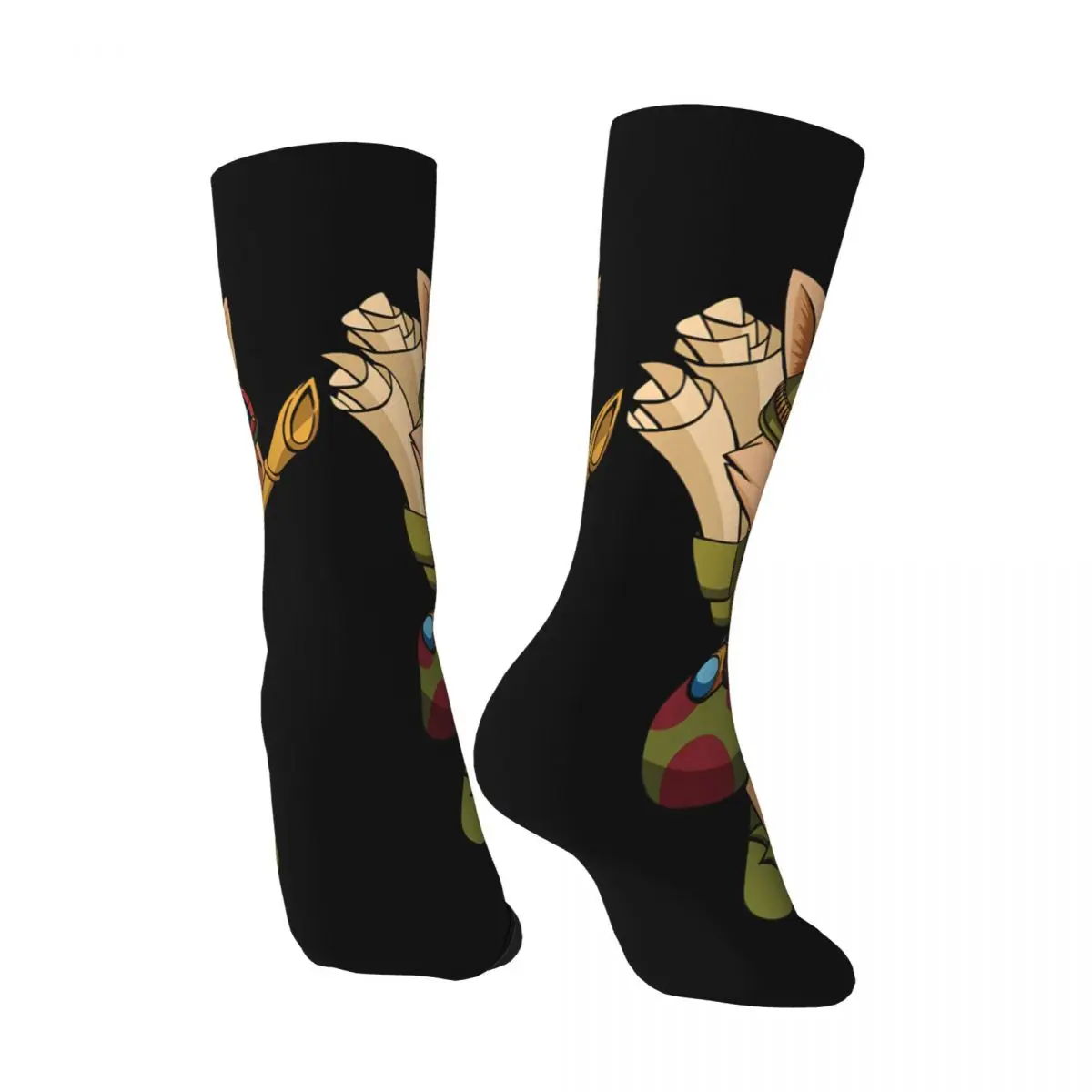 Crazy compression Sock for Men Teemo Hip Hop Vintage League Of Legends LOL Happy Seamless Pattern Printed Boys Crew Sock Casual