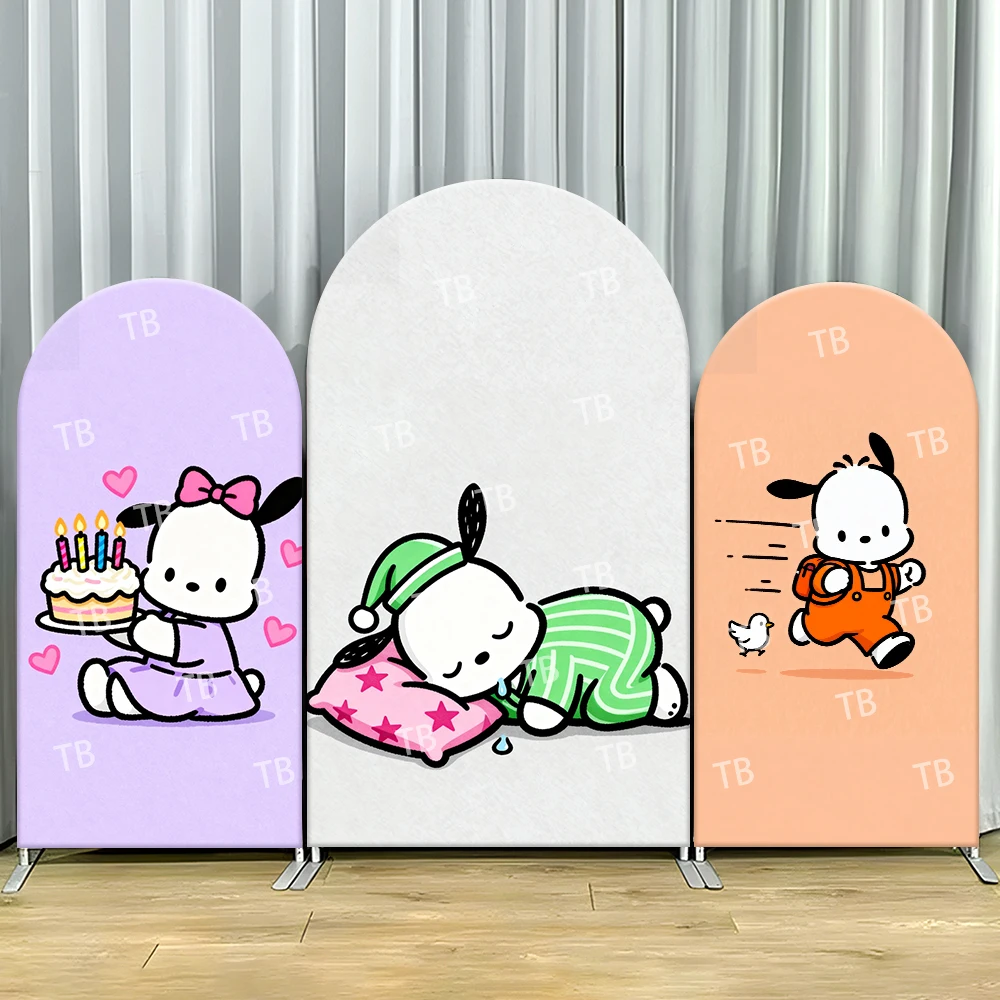 

Pochacco Cute Style Arch Backdrop Cover Kids Party Decoration Photo Booth Props Festive Background Supplies for Celebration