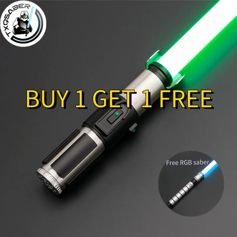 TXQSABER Replica Master Yoda Neo pixel Lightsaber Smooth Swing SoundFonts Color Changing Gesture Ignition Cosplay  Sword Toys