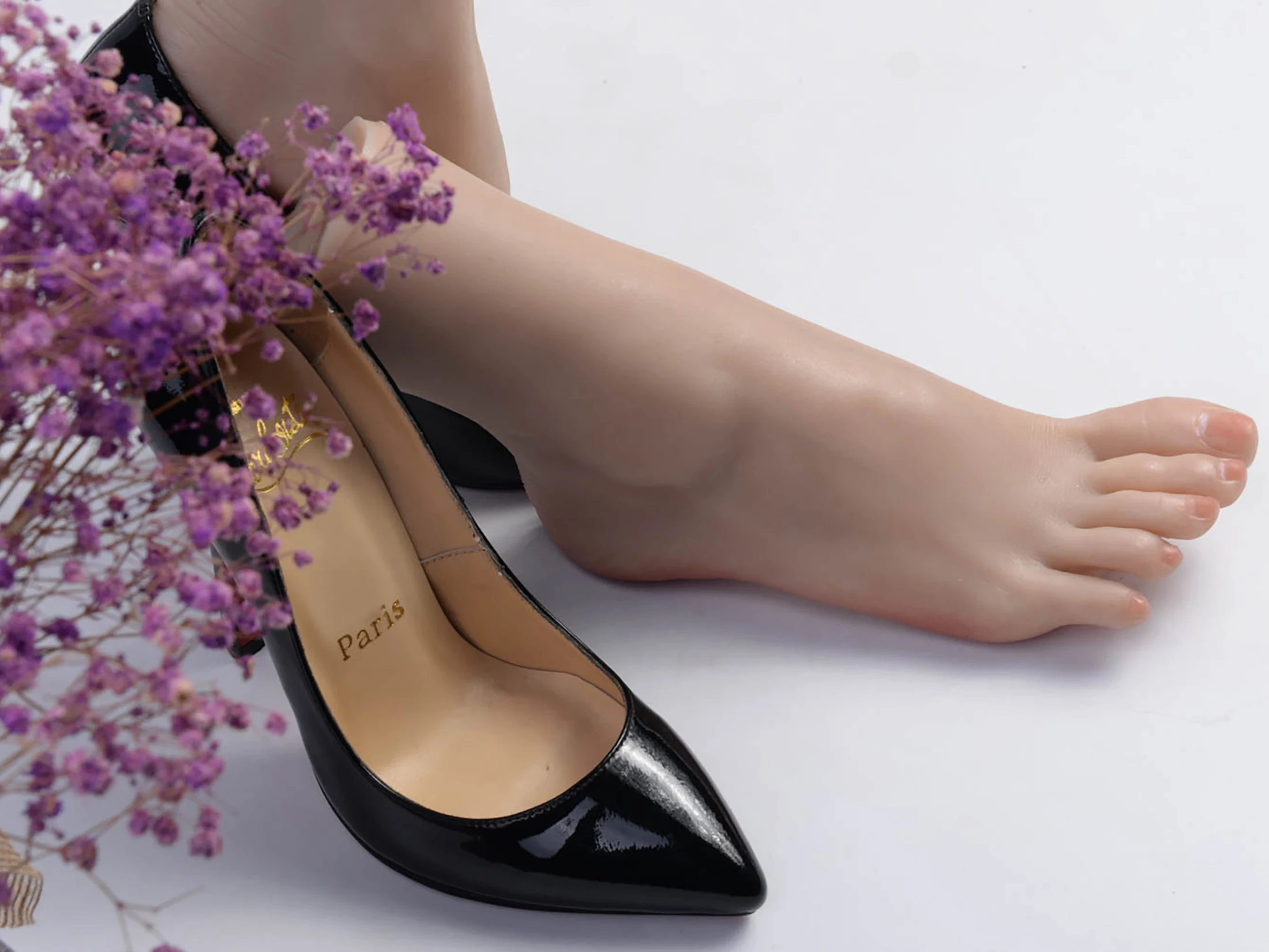 Female Silicone Foot Model ZH3604 for Acupuncture Massage Nail Art Fetish Photography Shoes Socks and Jewelry Display