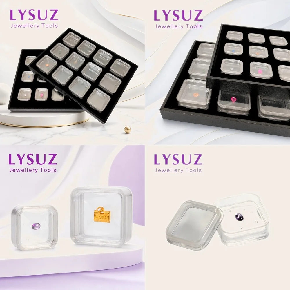 Jewelry Suspension Display Box Transparent Acrylic Case for Loose Diamond Gemstone 3D Floating Storage