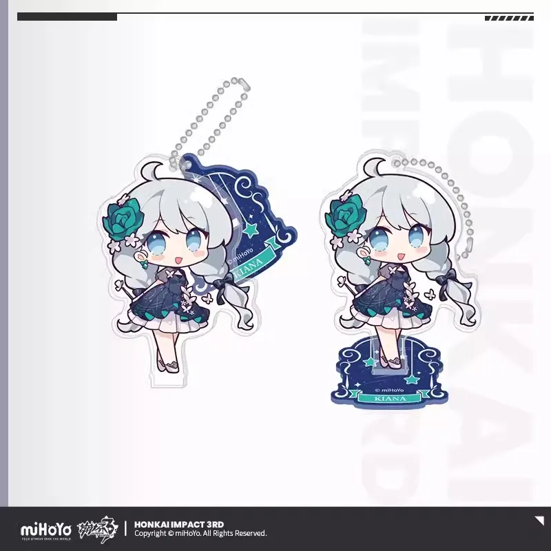 MiHoYo-Serie de poetría sinfónica oficial Honkai Impact 3, adornos acrílicos versión Q, colgantes, regalos de escenario de moda Cos