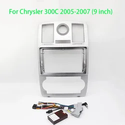 Stereo 9Inch Big Screen Adapter Car Radio DVD Player Fascias Frame For Chrysler 300C 2005-2007 2Din Dash Audio Fitting Panel Kit