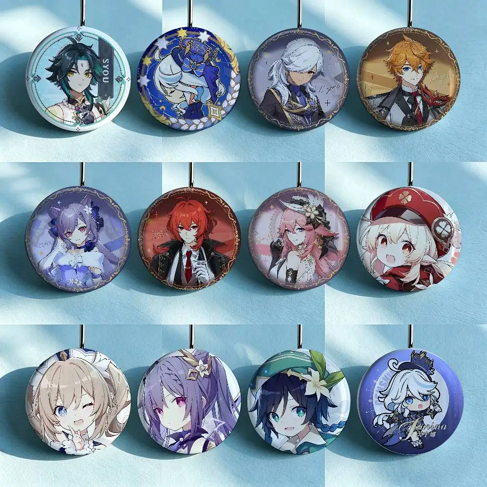 G-Genshin Impac Badge Pins For Friend, Backpack, Clothing, Collectible Accessories, Jewelry Gift