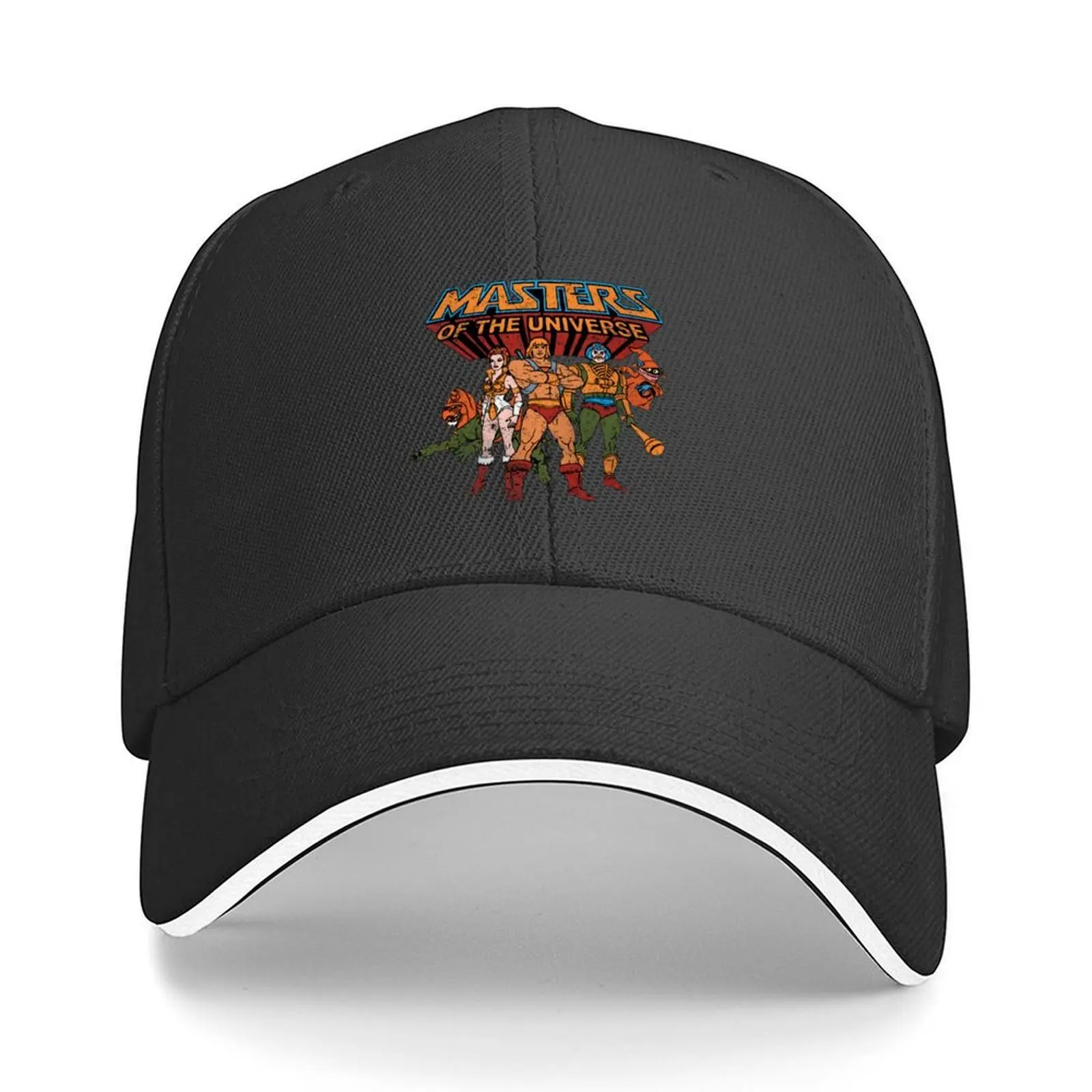 

He-Man White Color Baseball Cap Trucker Hat Unique hats luxury caps Mountaineering Designer Man Women's