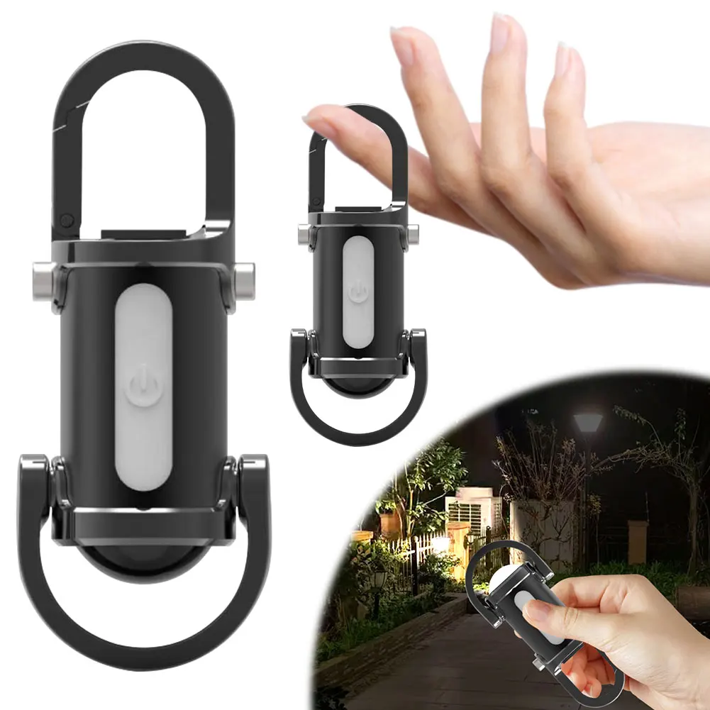 1200LM Powerful Mini LED Keychain Flashlight Waterproof Portable Waist Hanging Pocket Light Rechargeable 3 Modes Keyring Torch