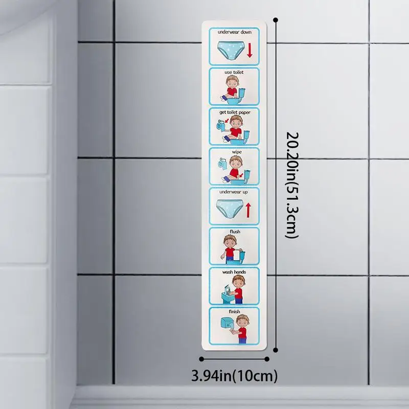 Potty Chart Visual Wall Planner Early Education Visual Schedule Toilet Training Chart for Toddler Home Kids Homeschool Children