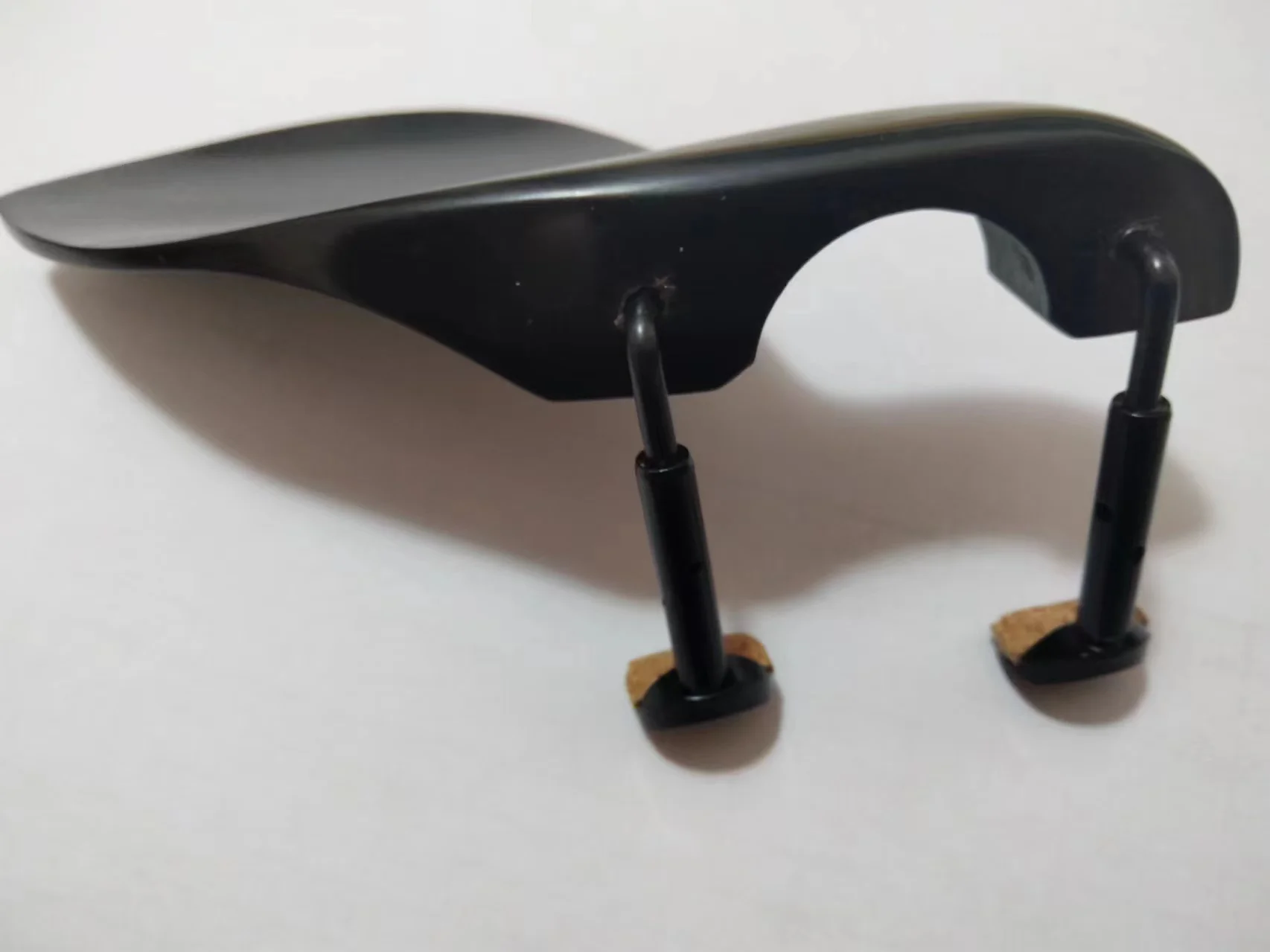 

1PC Black Ebony Violin Chin Rest 4/4 With Black Clamps Installed