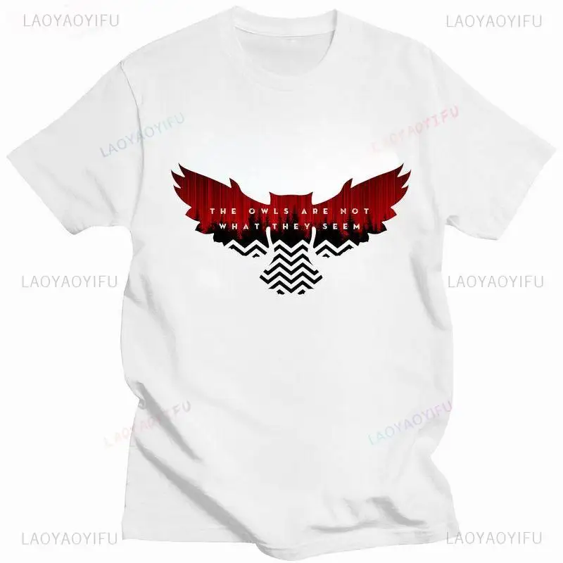 David Lynch Cult Drama TV Unofficial Mens T-Shirt   Twin Peaks The Black Lodge Red Room  T Shirt  Camisa  Owl Tees Streetwear