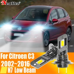 2pcs High Power H7 Led Headlight Canbus No Error H18 Car Bulb 6000K White Light Moto Diode Lamp 12v 55w For Citroen C3 2002~2016