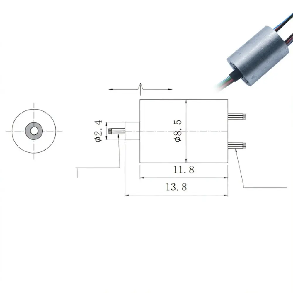 Conductive Slip Ring For For Guren Compact Rotating Electrical Interface Connector For Surveillance Dome Pan Tilt Device Wire