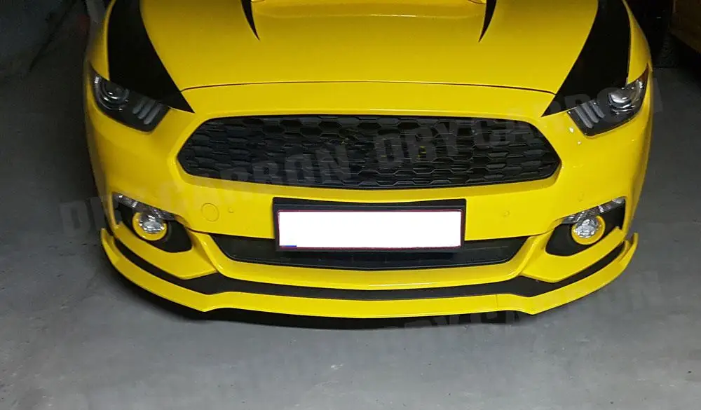 3Pcs/Set Front Bumper Lip Spoiler Aprons  Head Bumper Chin Car Accessories Car Tuning for Ford Mustang Coupe 2015 2016 2017