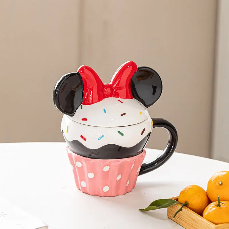 Disney Cartoon Minnie Mickey Mouse Teapot Mug  cute Chip Cogsworth Clock Tea Pot Cup Lovely Gift