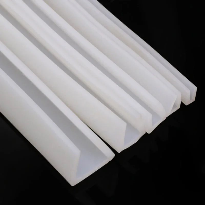 Silicone Rubber U Shape Sealing Strips White Sealing Strips for Door Window Waterproof Frameless Glass Steels StripSealing Strip