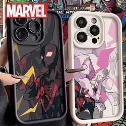 Anime Marvel Spider Man Case for iPhone 14 15 Pro Max 13 12 11 X XS XR 7 8 Plus SE 2020 Shockproof Silicone Protective Cover