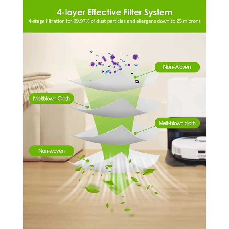 14 шт. пылесборник для робота-пылесоса Roborock S8 Pro Ultra, Q7, Q7 +, Q7 Max, S7 Maxv Ultra, S7 Pro Ultra, Q5 + Q5 Pro/G10