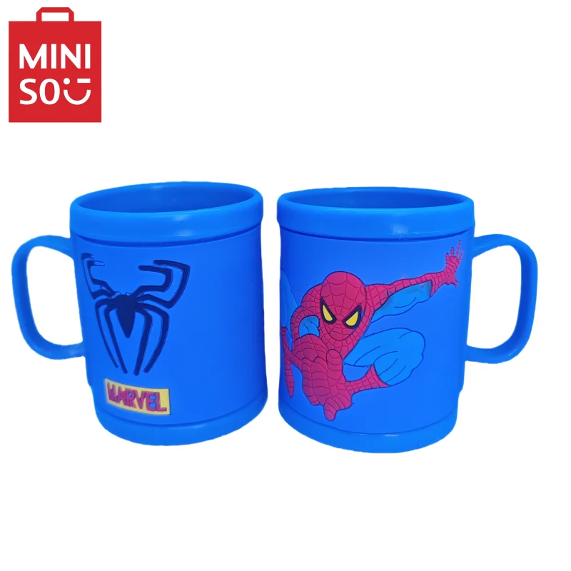 Nouveau Miniso Disney Marvel Spider-Man Animation dessin animé tasse d'eau pour enfants créatif personnalisé Anti-chute tasse de lavage en gros