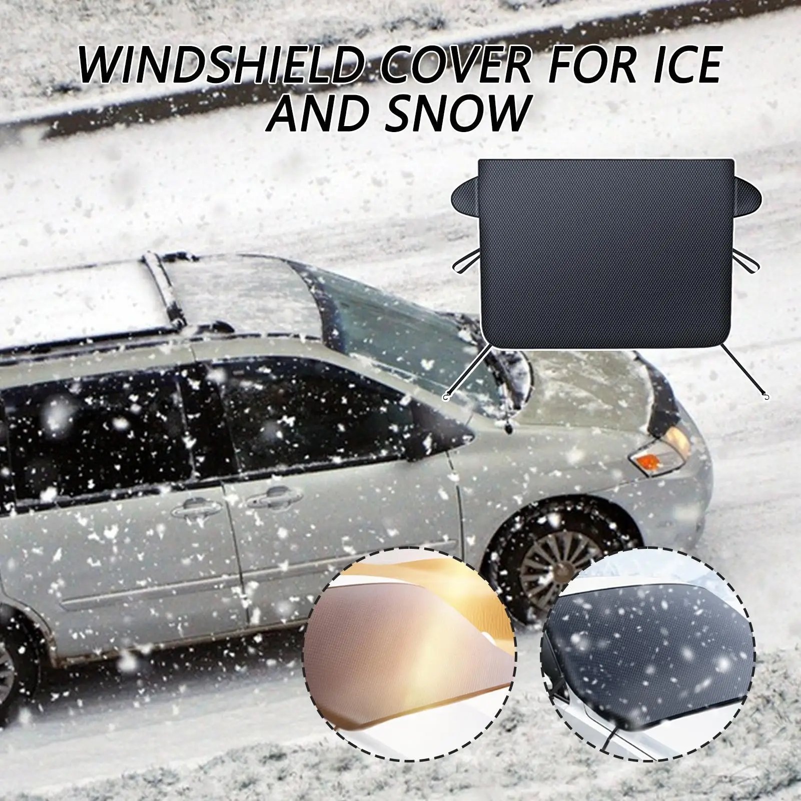 Car Windshield Cover Window Shade For Car Windshield Heat Resistant Waterproof UV Protection Blocker Screen Foldable Cover For