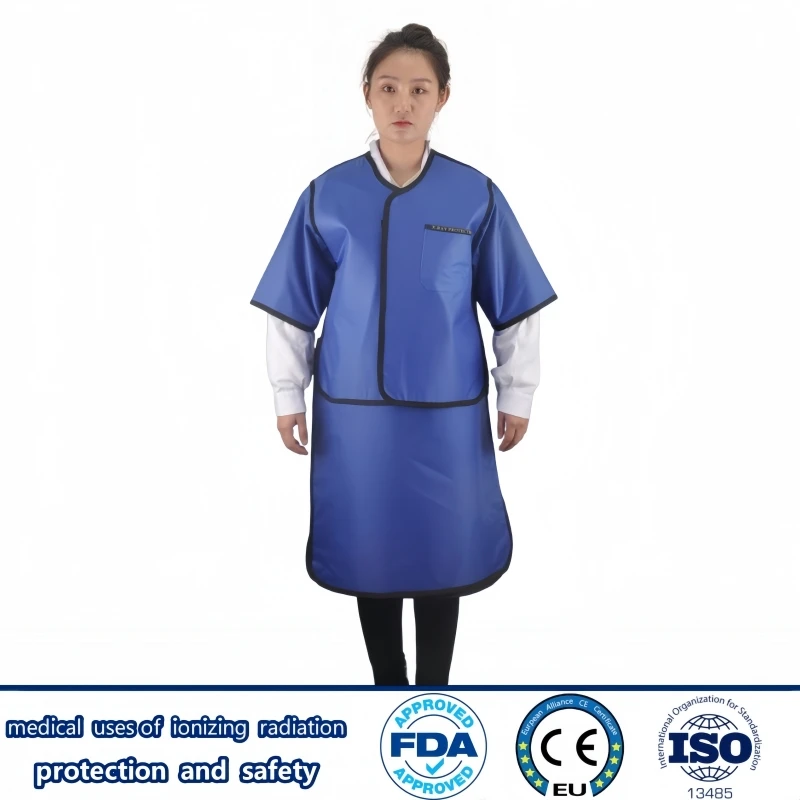 Echt Röntgenstralingsbeschermend 0.35Mmpb Met Korte Mouwen En Loden Rok Radiologische Bescherming Loodschort Set