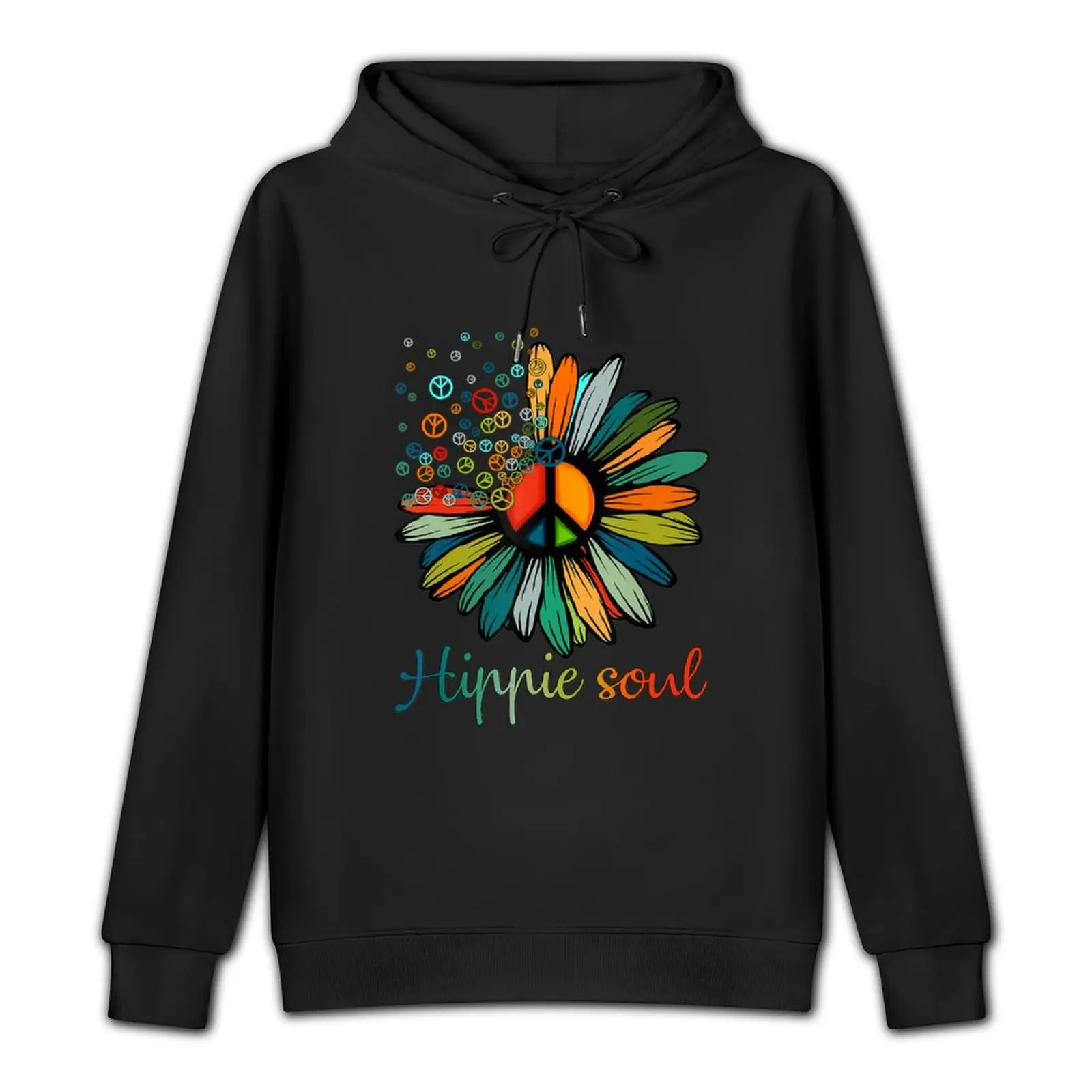 Daisy Peace Sign Hippie Soul Tshirt Flower Lovers Gifts Pullover Hoodie men's clothing new hoodies and sweatshirts