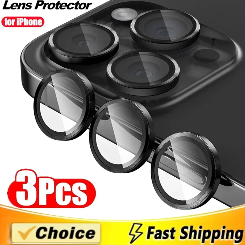 2-3Pcs Camera Lens Protector for IPhone 13 12 11 Pro Max Mini  Protective Glass for IPhone 14 15 Pro Max Camera Lens Glass