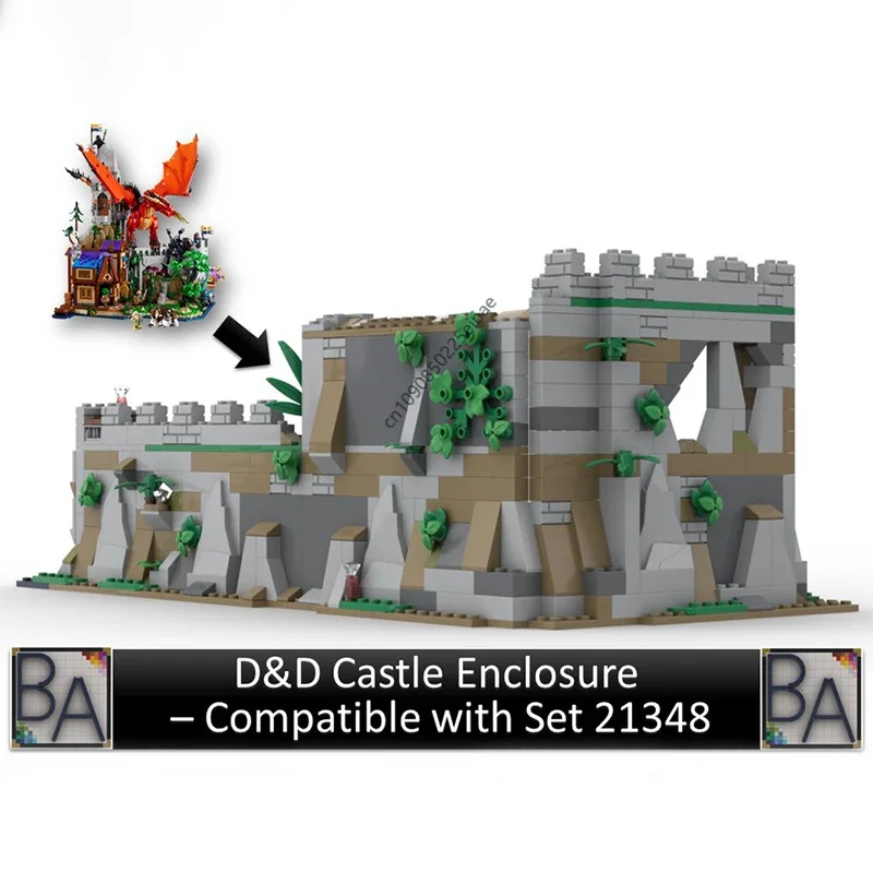 

320PCS Moc Compatible 21348 Dungeonsed Red Dragon's Tale Castle Enclosure Building Blocks Bricks Model Assembly Kids toy present