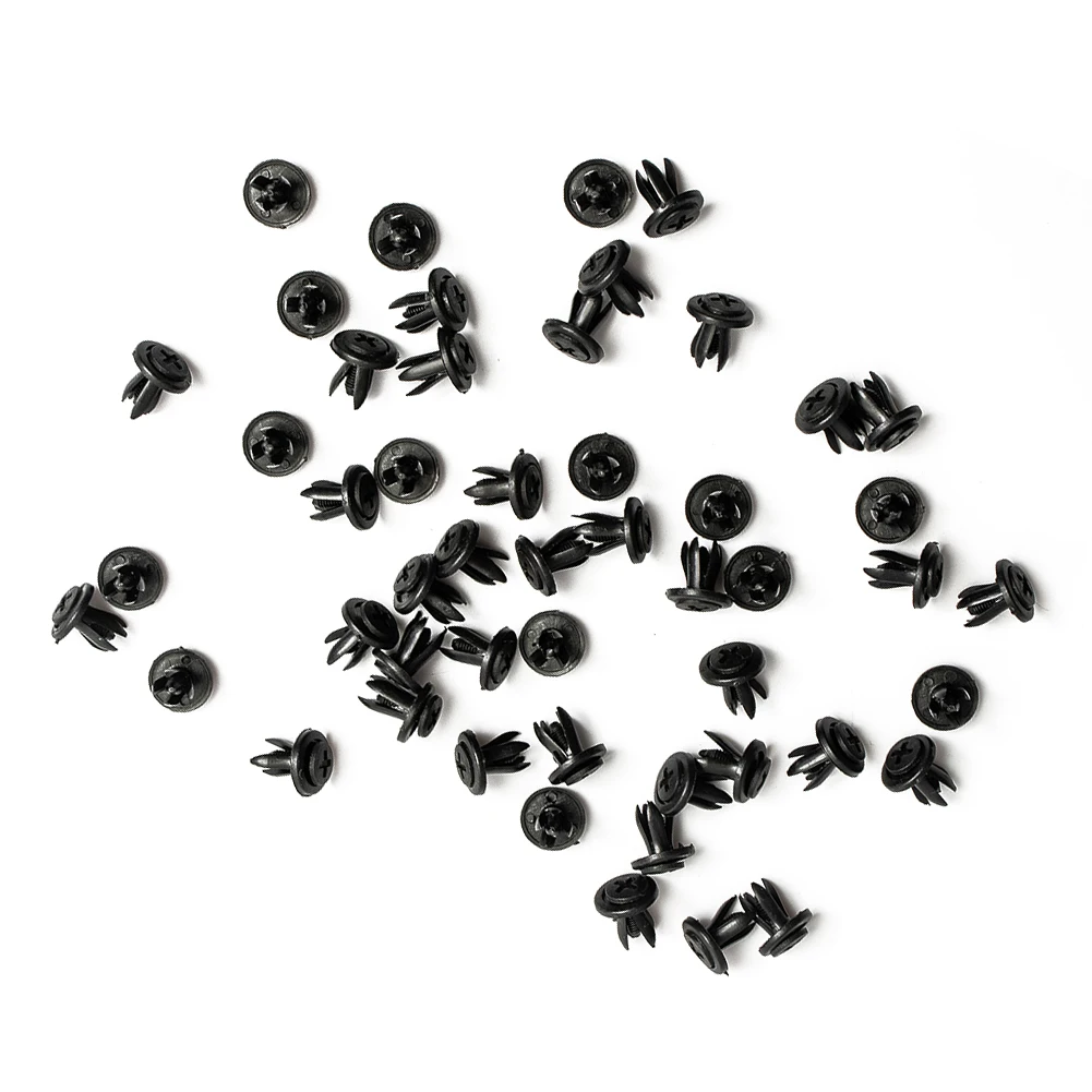 A Reliable Choice Set of Black Plastic Clipping Pins Perfectly Sized at Standard Dimensions to Fit Most Vehicles (6mm)