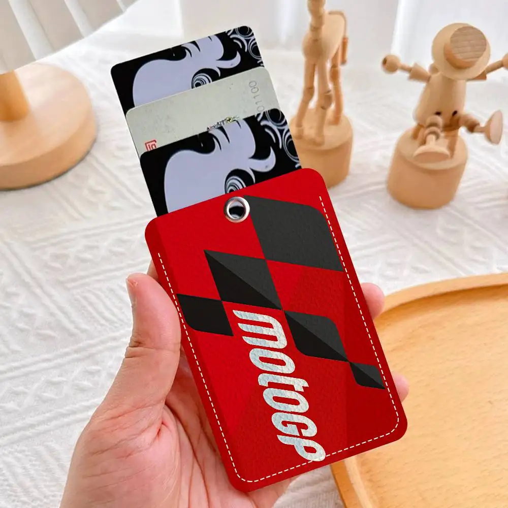 Moto GP Motorcycle Holder Keychain With Keychain For Access Card Bus Pass & Card Credit ID Bank Card Protective Case