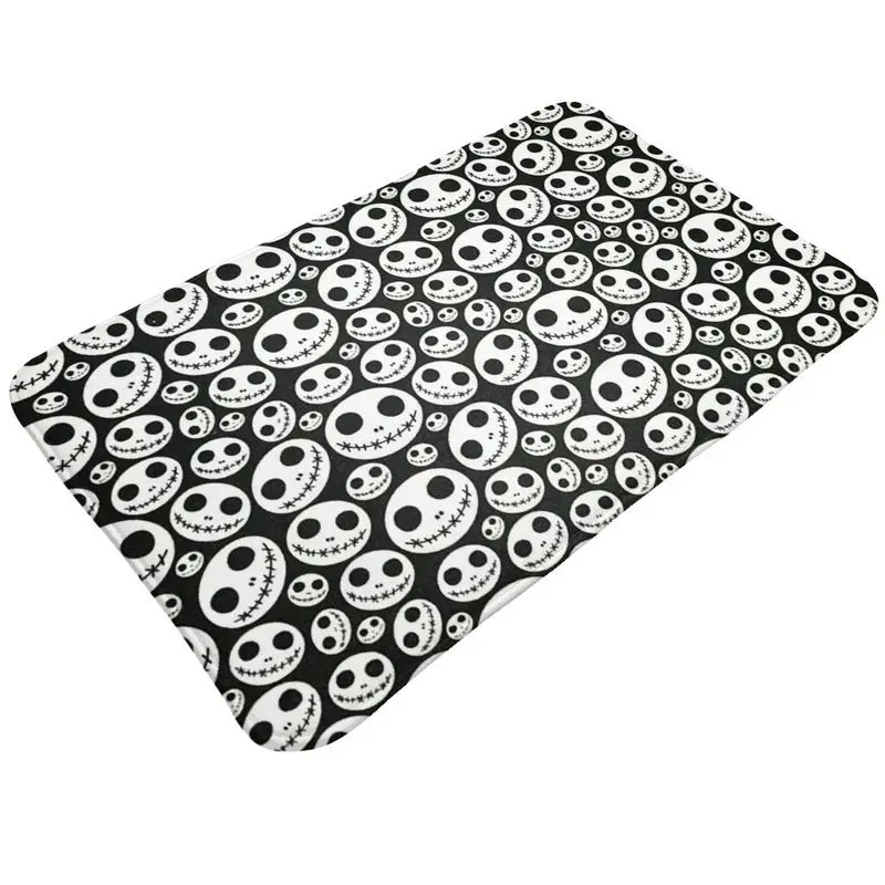 Custom Nightmare Before Christmas Jack Halloween Skull Doormat Mat Anti-Slip Bath Kitchen Garden Rug Carpet 40*60cm