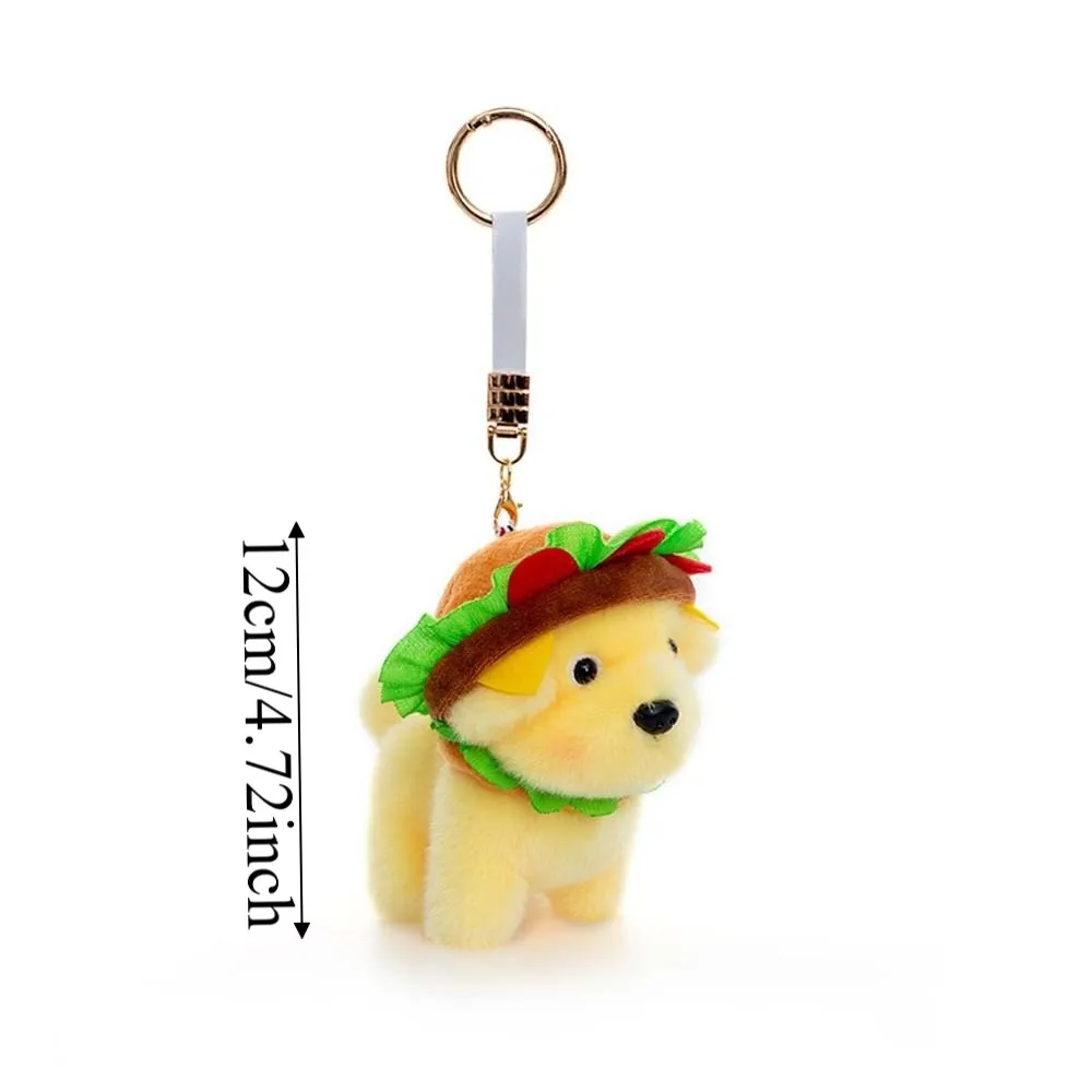 Ultra-Soft PP Cotton Burger Animal Plushie Short Fabric Exquisite Embroidery Kawaii Foodie Key Chain Vivid Realistic Colors view 6