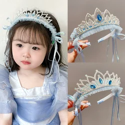 Kawaii Disney Frozen Cartoon Children's Hairwear Elsa Anna Doll Hair Accessories Headband Makeup KIds Hairband Toys Gifts