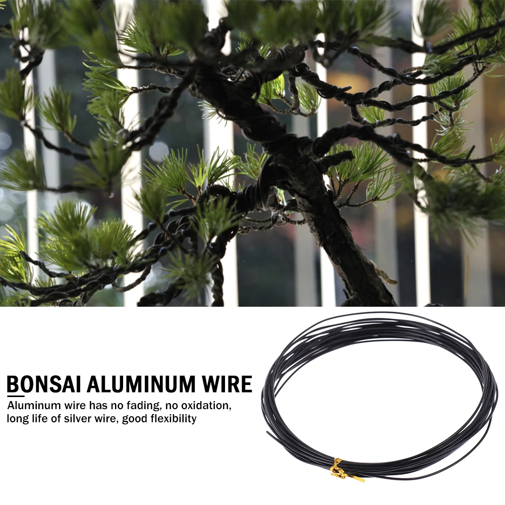 5M Bonsai Wire Anodized Aluminum Bonsai Training Wire 1.0mm, 1.5mm, 2.0mm, 2.5mm, 3mm Bonsai Binding Wire For Plant Shapes