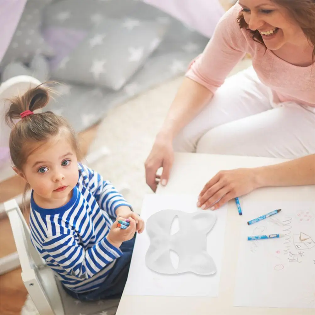 7 шт. пустые маски для кошек, неокрашенные бумажные маски, сделай сам, окрашенные маски животных, маскарадный костюм на Хэллоуин, аксессуары для косплея